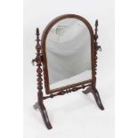18th century turned beech swing framed mirror