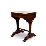 Good Regency mahogany table with fold-over top, in the manner of Gillows