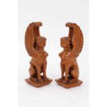 Pair of good quality antique carved wood classical furniture mounts