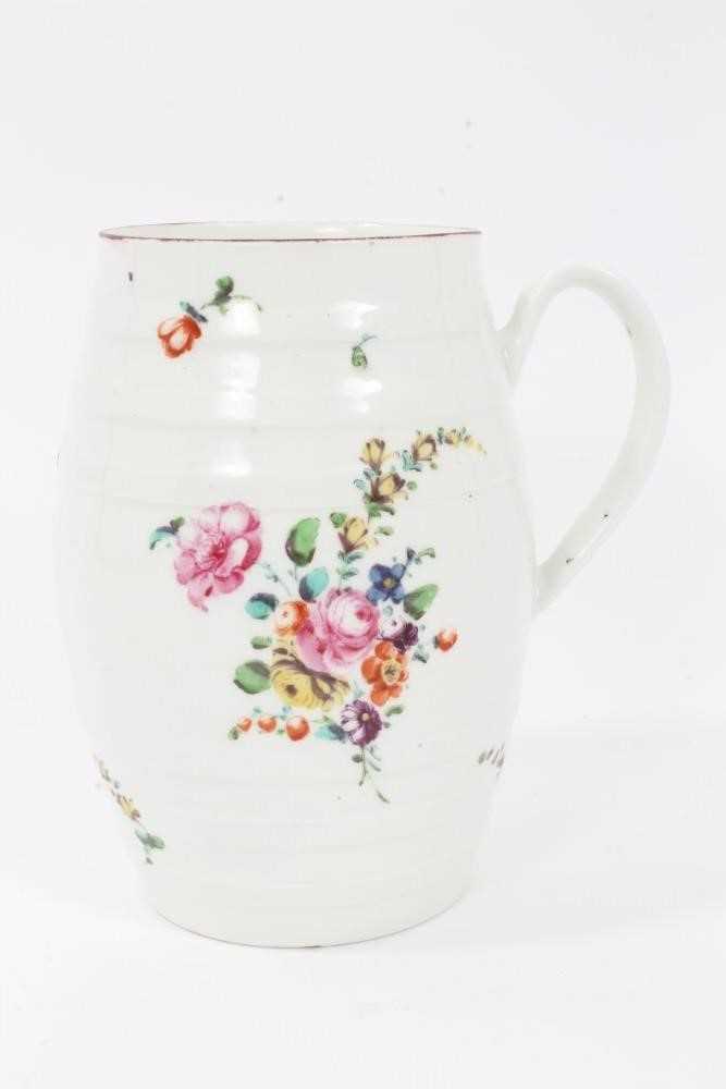 Derby barrel-shaped mug, c.1760