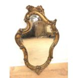 Early 19th century asymmetric giltwood wall mirror