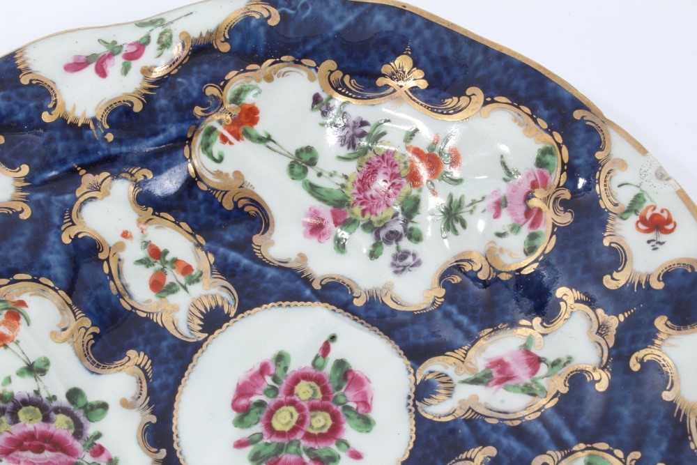 Pair of Worcester leaf-shaped dishes, c.1770 - Image 12 of 14