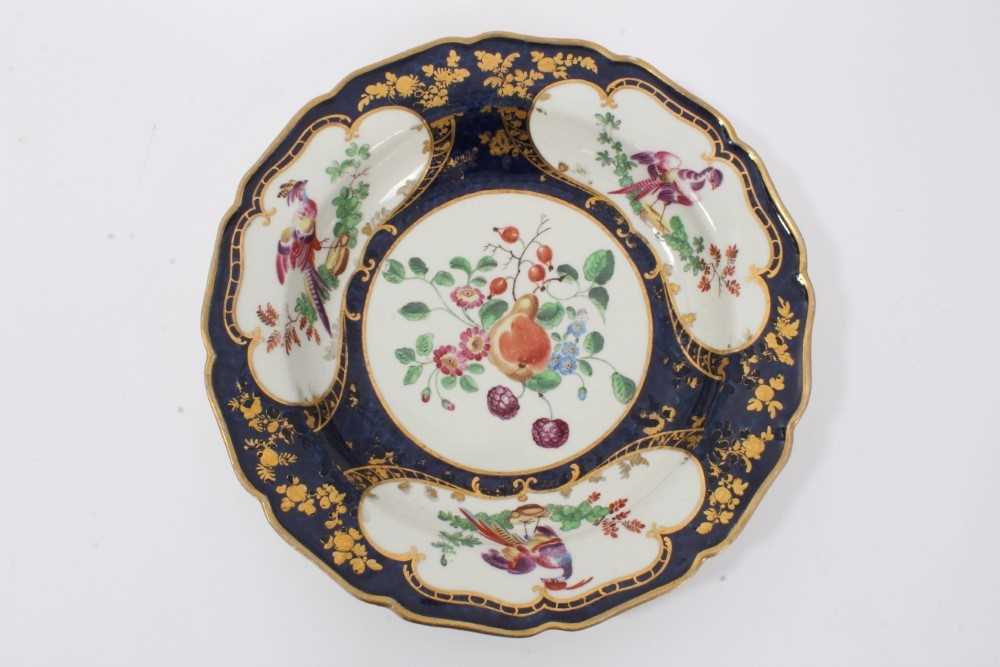 Worcester 'Lady Mary Wortley Montagu' pattern deep plate, c.1770