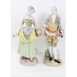 Pair of 19th century Dresden porcelain figures