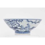 Chinese blue and white shallow bowl