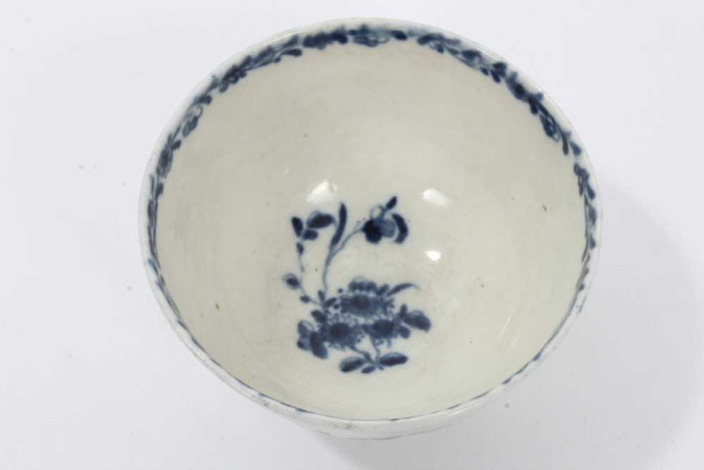 Worcester blue and white feather moulded trio, c.1760 - Image 9 of 16