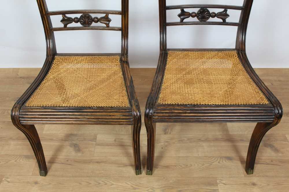 Rare pair of Regency Anglo-Indian coromandel side chairs - Image 5 of 17