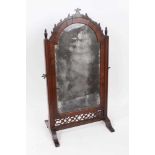 18th century walnut swing frame dressing table mirror