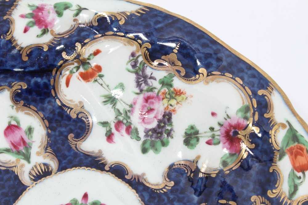 Pair of Worcester leaf-shaped dishes, c.1770 - Image 6 of 14