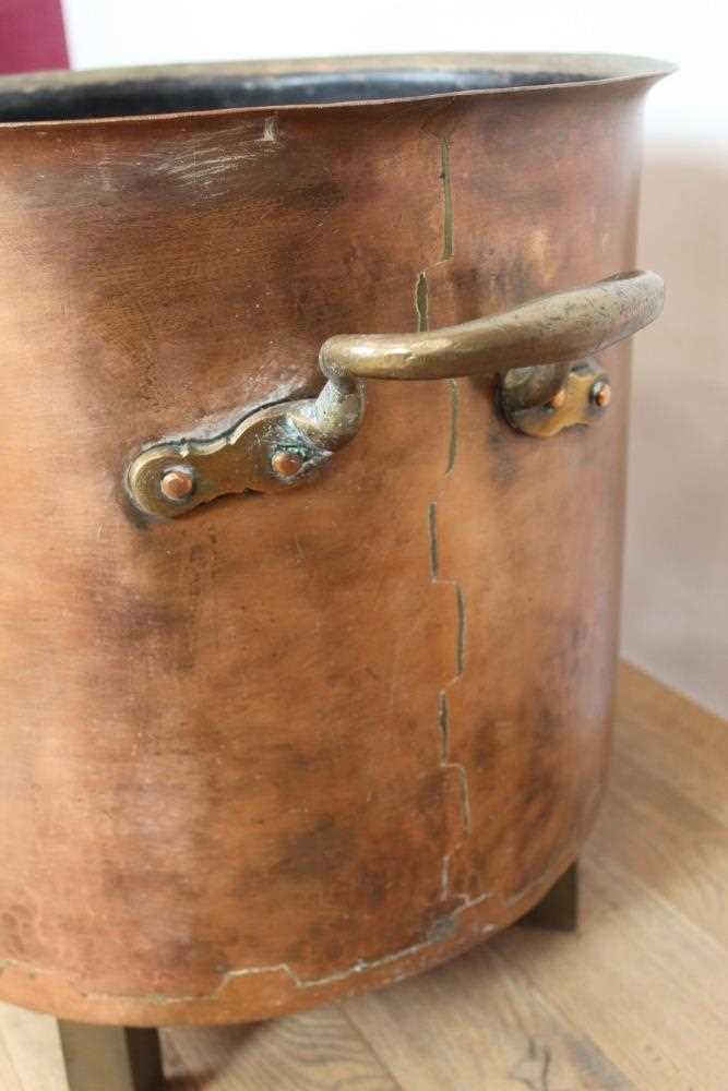 Large antique copper log basket - Image 3 of 3