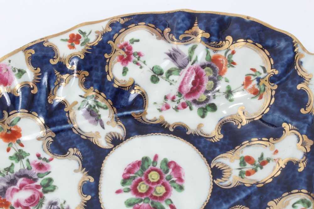 Pair of Worcester leaf-shaped dishes, c.1770 - Image 11 of 14