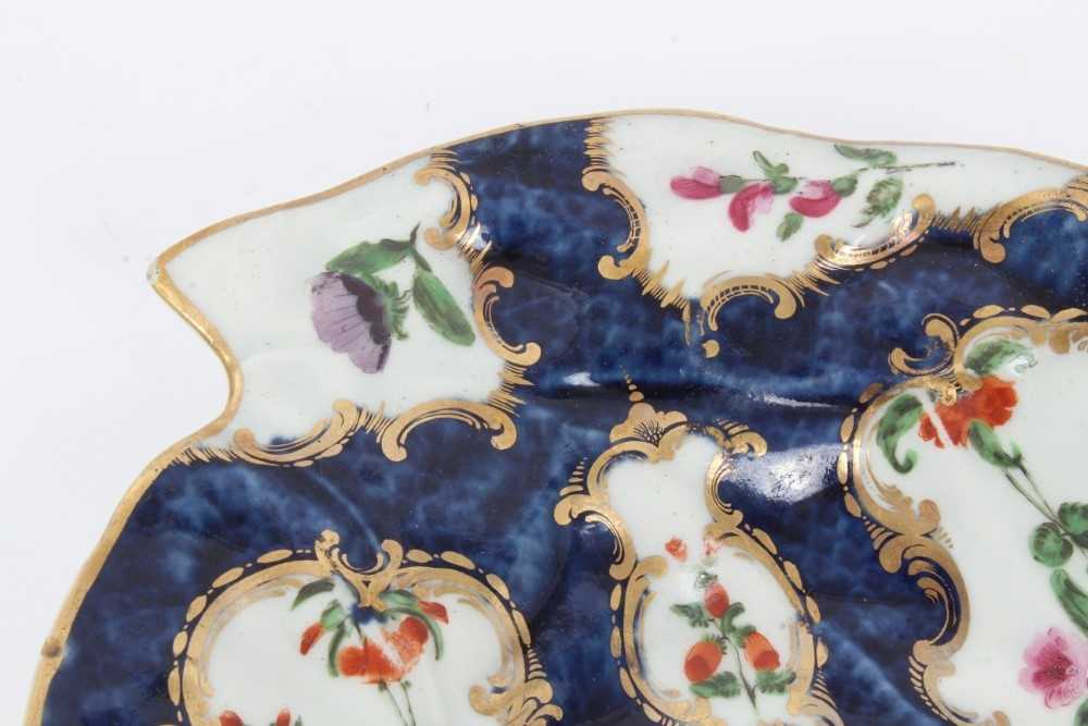 Pair of Worcester leaf-shaped dishes, c.1770 - Image 13 of 14