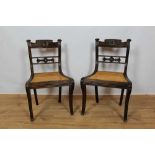 Rare pair of Regency Anglo-Indian coromandel side chairs
