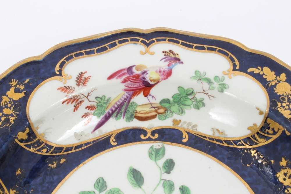 Worcester 'Lady Mary Wortley Montagu' pattern deep plate, c.1770 - Image 8 of 10