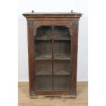 18th century walnut glazed bookcase