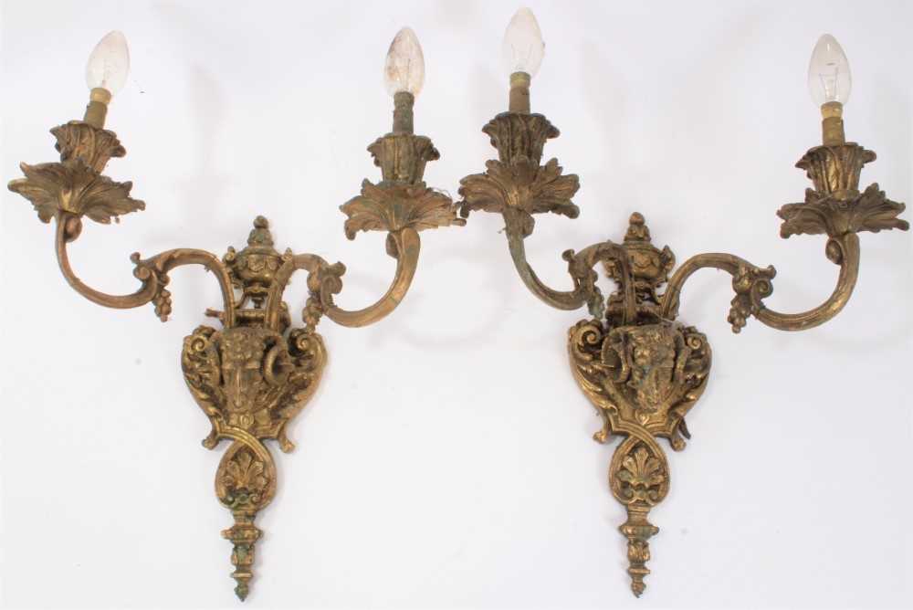 Fine quality pair of Neo classical style wall lights