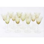 Set of twelve Venetian wine glasses