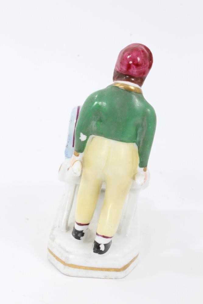Collection of ten Staffordshire figures, including a Turk, a man pushing a wheelbarrow, etc, between - Image 8 of 22