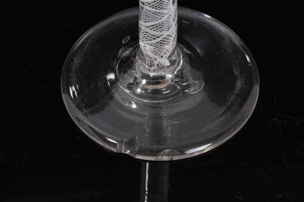 Six assorted Georgian opaque twist wine glasses, between 13cm and 16cm height - Image 13 of 15