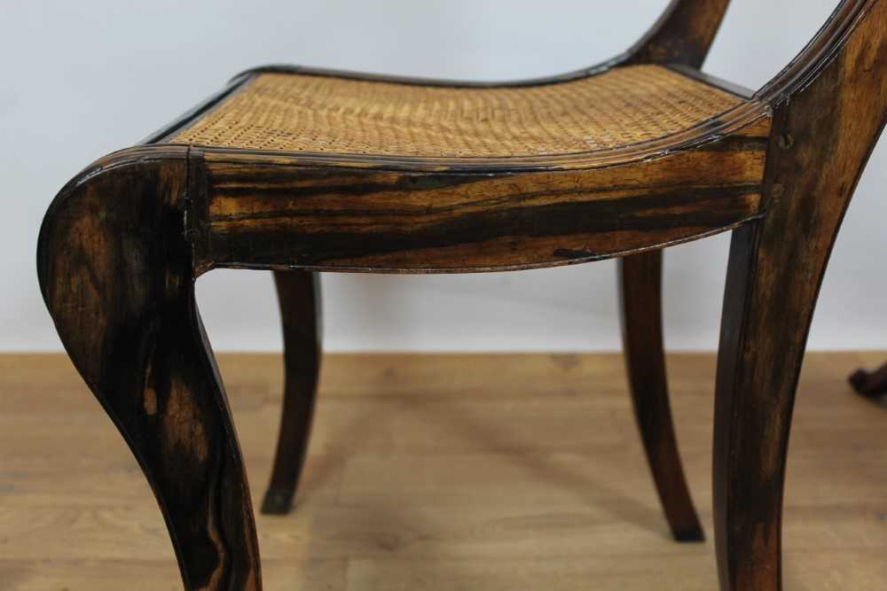 Rare pair of Regency Anglo-Indian coromandel side chairs - Image 7 of 17