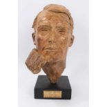 G. F. High (contemporary) bronze sculpture of the poet Edward Thomas (1878-1917)
