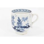 18th century Lowestoft blue and white coffee cup