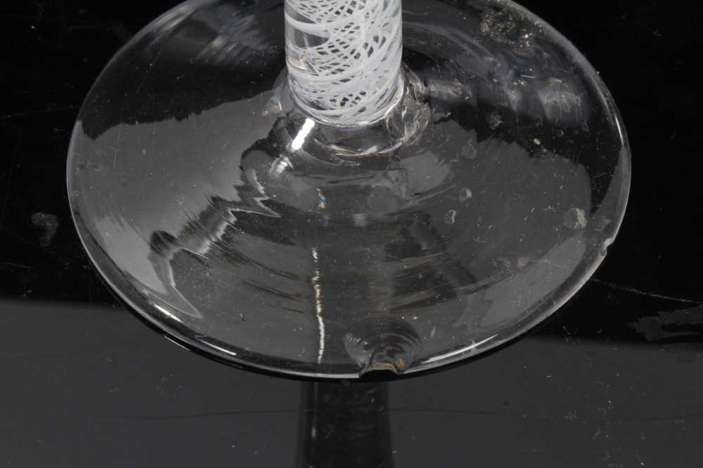 Six assorted Georgian opaque twist wine glasses, between 13cm and 16cm height - Image 3 of 15