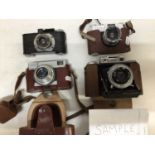 Quantity of vintage cameras including Zeiss, Kodak, Balda, Agifold, Werra and others