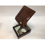 Large quantity of vintage mahogany and brass dark slides and related items