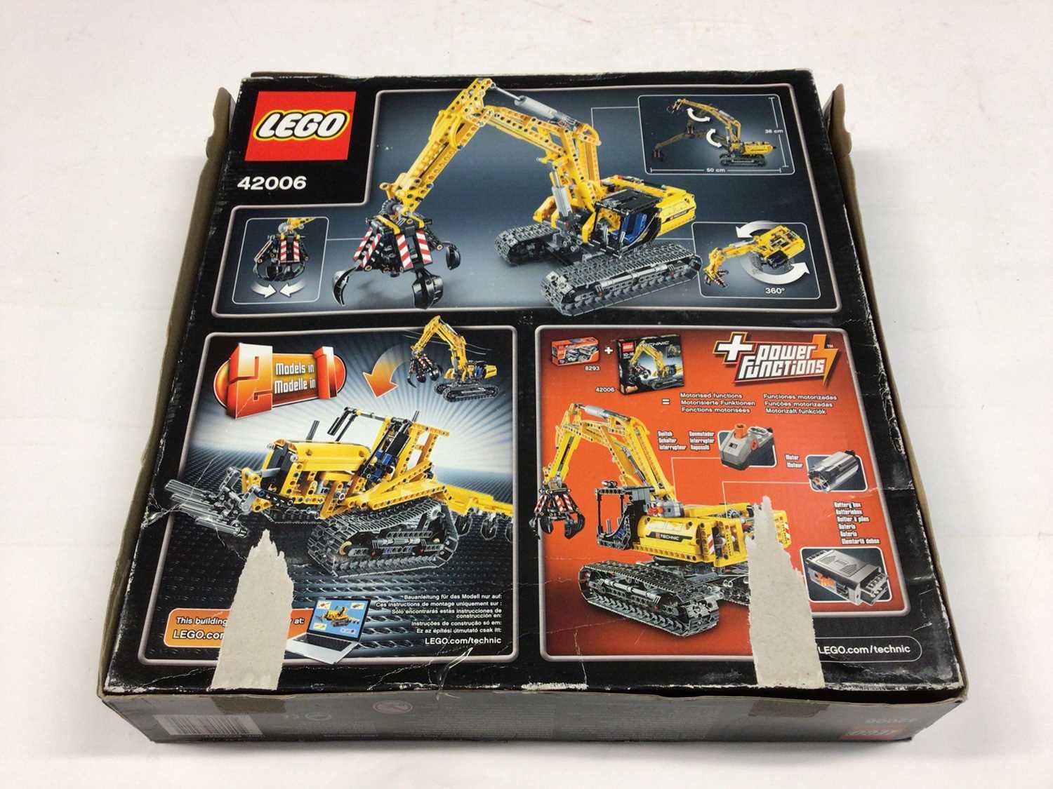 Lego Technic 8295 Telescopic Loader, 42006 Excavator 2 in 1, 8446 Monster Crane Truck, all with inst - Image 4 of 8