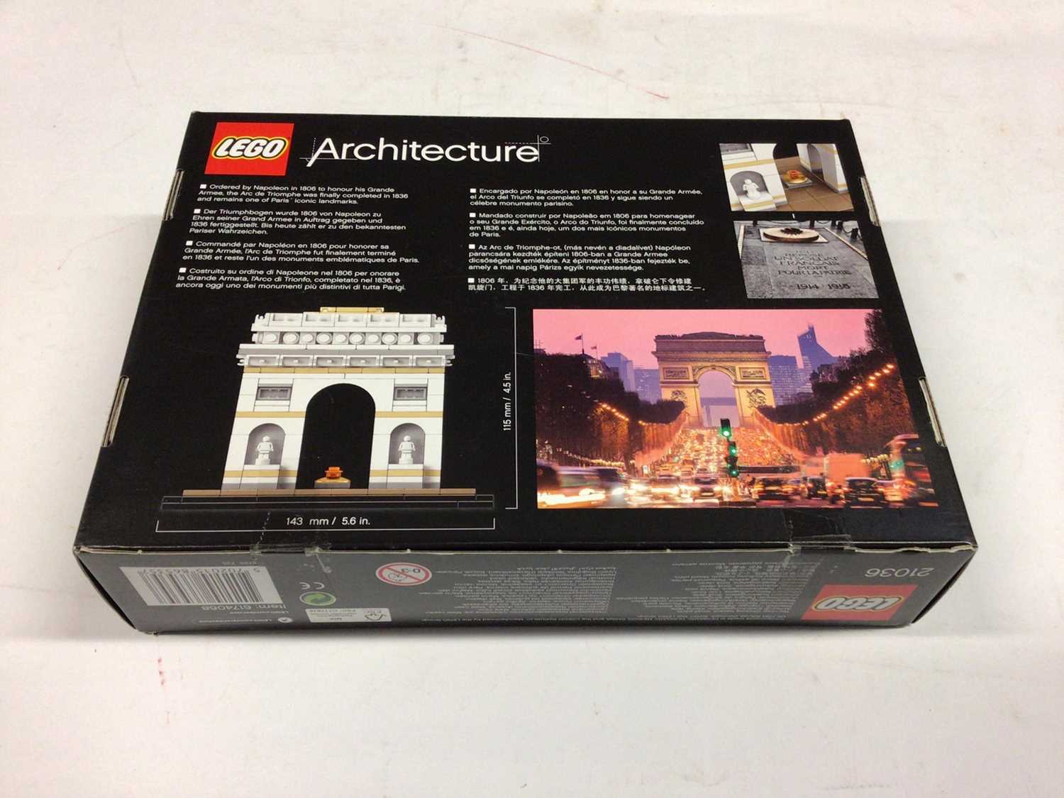 Lego Architecture 21011 Brandenburg Gate, 21036 Arc de Triomphe, 21024 Louvre, 21019 The Eiffel Towe - Image 6 of 10