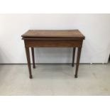 Early 19th century mahogany card table on square tapered legs