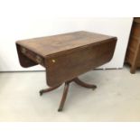 George III mahogany drop leaf supper table