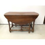 Late 17th / early 18th century and later cherry wood gateleg table