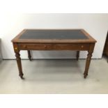 Victorian oak writing table