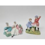 Two Royal Doulton figure groups - Milestone HN3297 and The Love Letter HN2149