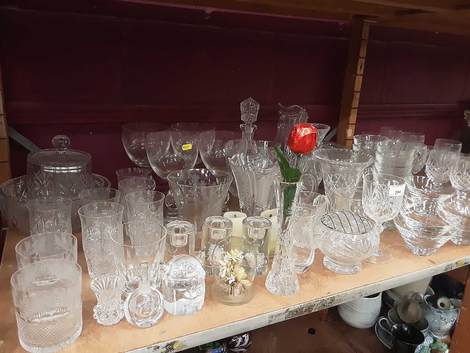 Selection of Crystal plus and other glassware including Stuart and Edinburgh, plus a Waterford Cryst
