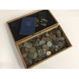 One box of assorted GB & World Coins