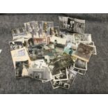 Group of various black and white photographs and other ephemera (large quantity)