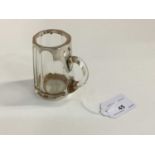 Silver mounted glass tankard