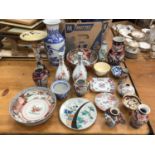 Collection of Japanese ceramics, 19th century and later, including Imari vases, bowls, etc