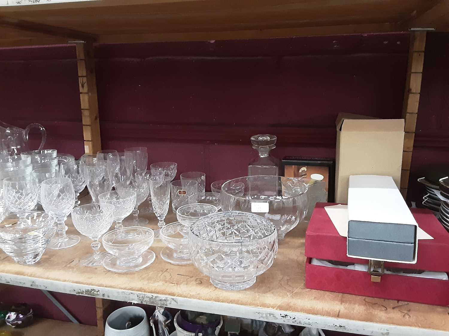 Selection of Crystal plus and other glassware including Stuart and Edinburgh, plus a Waterford Cryst - Image 2 of 4