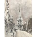 Dennis Flanders (1915-94), watercolour, Spitalfields