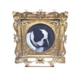 Arthur Heyer (1872-1931), oil on tondo board, "Sebastian", a bull dog, signed, also inscrobed verso,