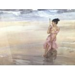 William Russell Flint (1880-1969) limited edition colour print - semi-clad fisher girl on the shore,