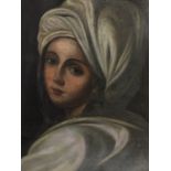 After Guido Reni, oil on canvas laid on board - portrait of Beatrice Cenci, 49cm x 39cm, in gilt fra