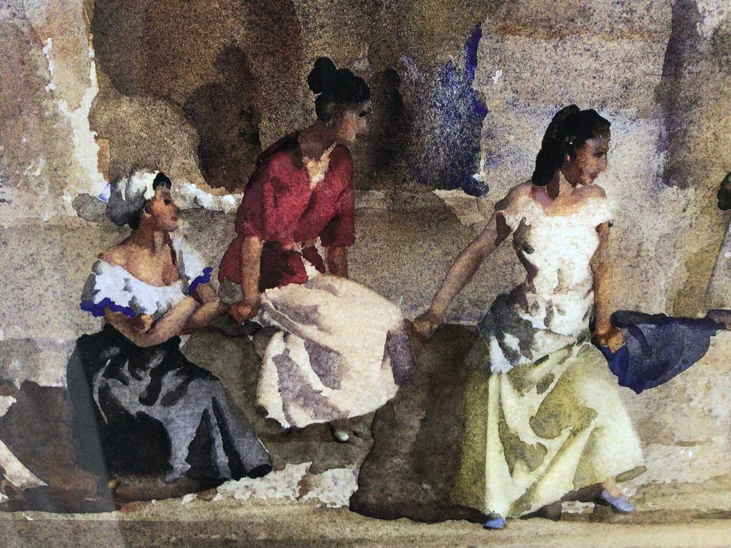 William Russell Flint (1880-1969) limited edition colour print - female figures gathered, with WRF b - Image 5 of 7