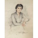 Henri Girault de Nolhac (1884-1948), drawing of an elegant lady, signed and dated