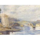 Gerald Callcott Horsley (1862-1917) watercolour - Florence, River Arno