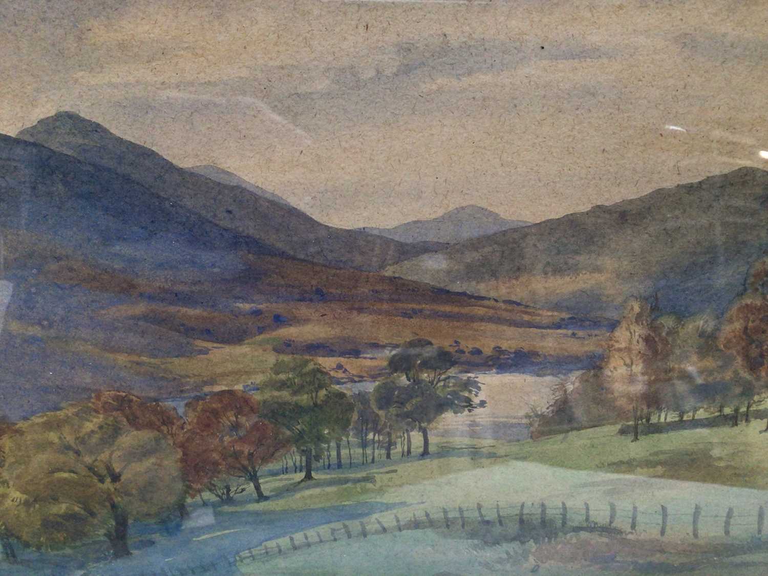 Joanna Hassall, early 20th century, English School, watercolour - an extensive rural valley, signed,